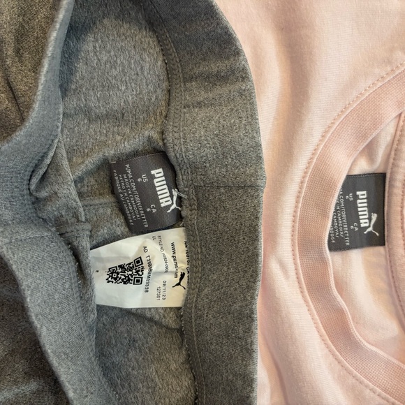 Puma Light Pink Tee and Heather Gray Leggings Set - Picture 7 of 7